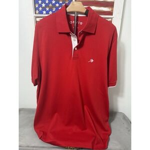 Orvis Fly‎ Fishing Golf Polo Short Sleeve Shirt Men Size XL Red Outdoors